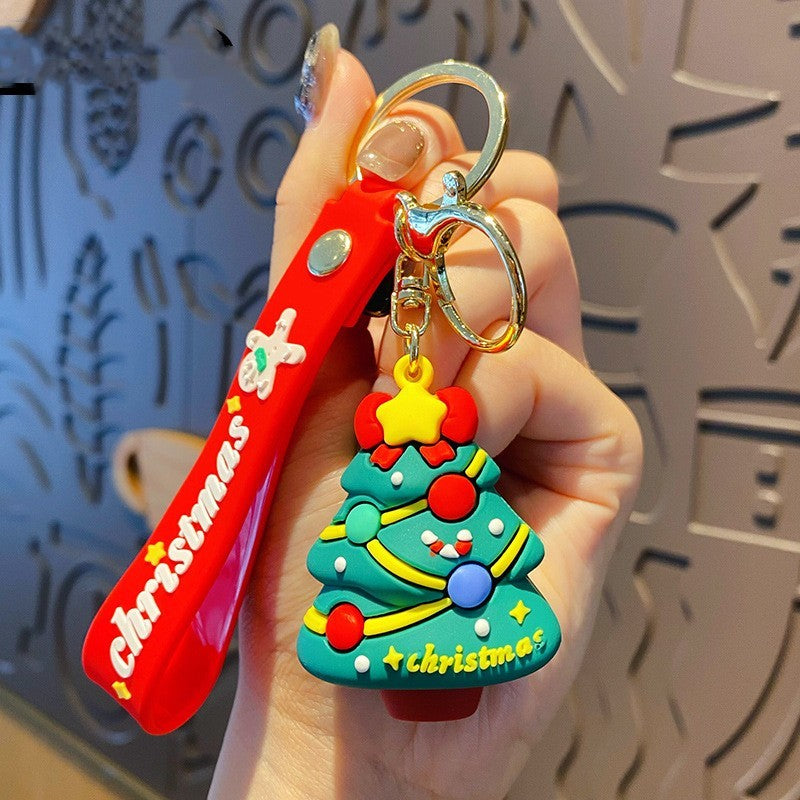 Christmas Exclusive Cartoon Doll Ring Buckle Resin Keychain-5