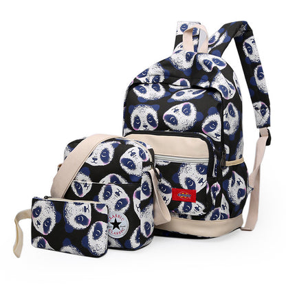 Panda three-piece backpack