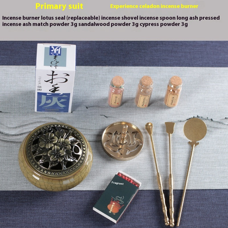 Copper Enameling Ceramic Incense Burner Incense Making Tools Set-6