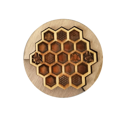 Wooden Coasters Craftwork Honeycomb Heat Proof Mat