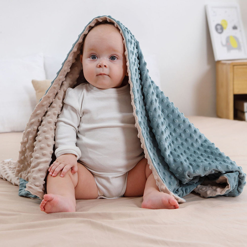 Baby Blanket Super Soft Double Layer with Dotted Backing Newborn Swaddling Blankets