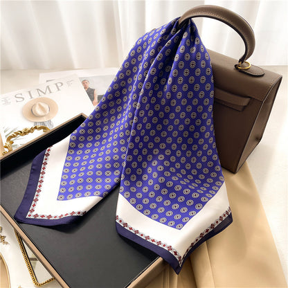 Spring and Summer Thin Hong Kong Style Polka Dot Silk Scarf