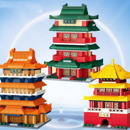 Chinese Traditional Tower Building Model Building Blocks Toys-13