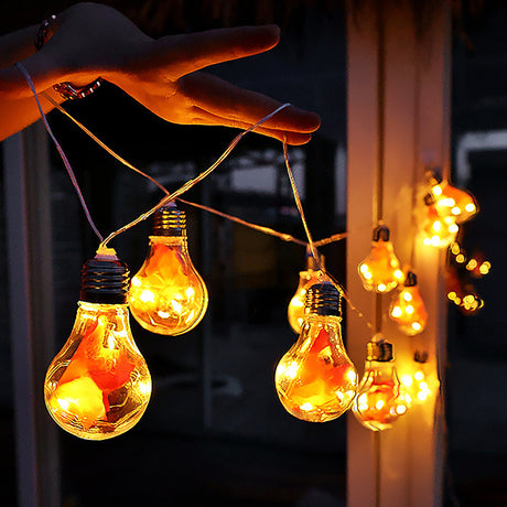 Thanksgiving Maple Leaf Bubble Ball String Lights for Home Decor-2