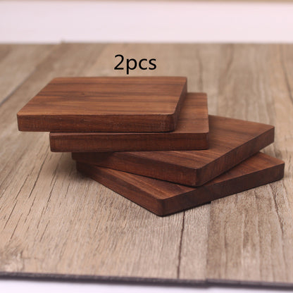 Black Walnut Square Coaster Wooden Insulation Pad