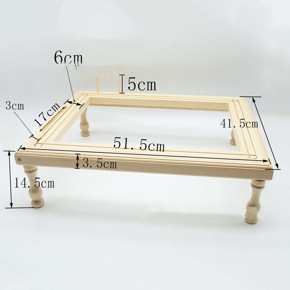 Original Wood Color Pine Flat Embroidery Table Size Available-2