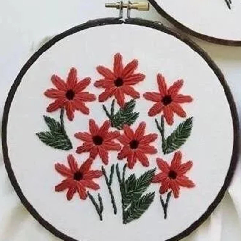 Beginner's Simple Flower and Plant 3D Embroidery Material Pack-11