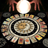 Tarot Table Cloth Moon Sun Lucky Tree Flannel Tablecloth-9