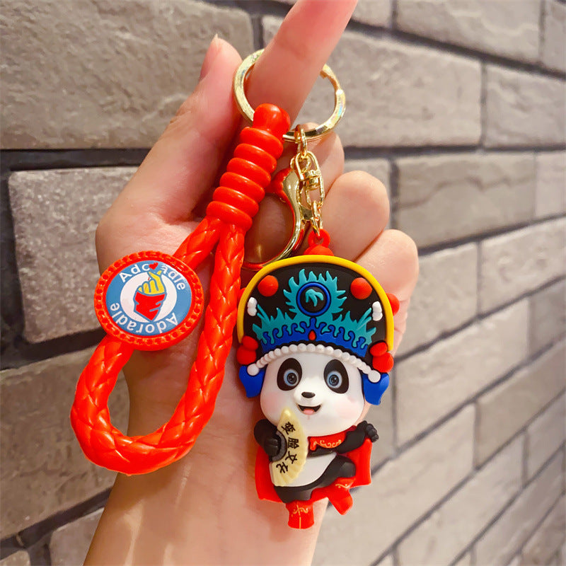 China Fashion Face Changing Panda Doll Keychain-7