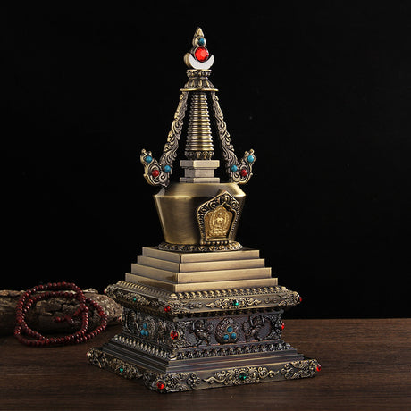 Fengshui Bodhi vergoldete Edelstein -Reliktpagode Yalita Buddha Pagode Bodhi Pagode