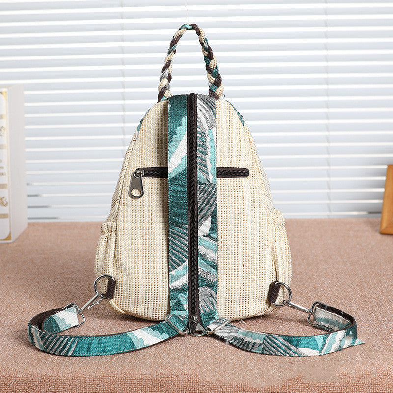 Ethnic double-layer backpack