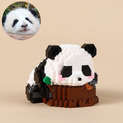 Giant Panda Flower Fruit Lai Menglan Microparticle Building Block Toy