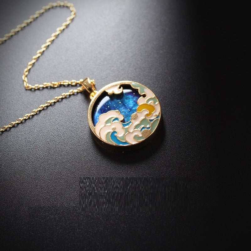 High-end Design Light Luxury Enamel Vintage Necklace For Women