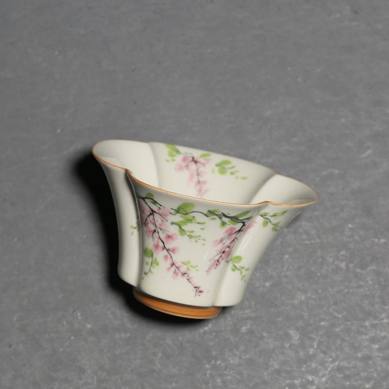 Hand-painted Lotus Teacup Tea Room Kung Fu Tea Master Cup-2