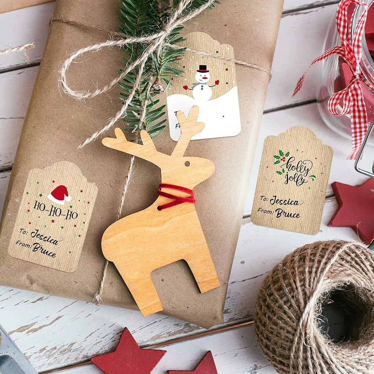 Christmas Stickers Gift Wrap Adhesive Stickers Gift Packaging Decoration