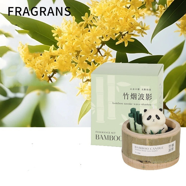 Nature's Fragrance Bamboo Smoke Shadow Scented Candle Gift Box-10