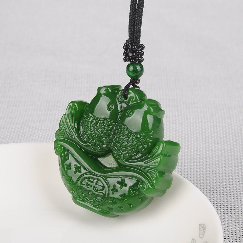 Hetian Jade Surplus Year After Year Pendant