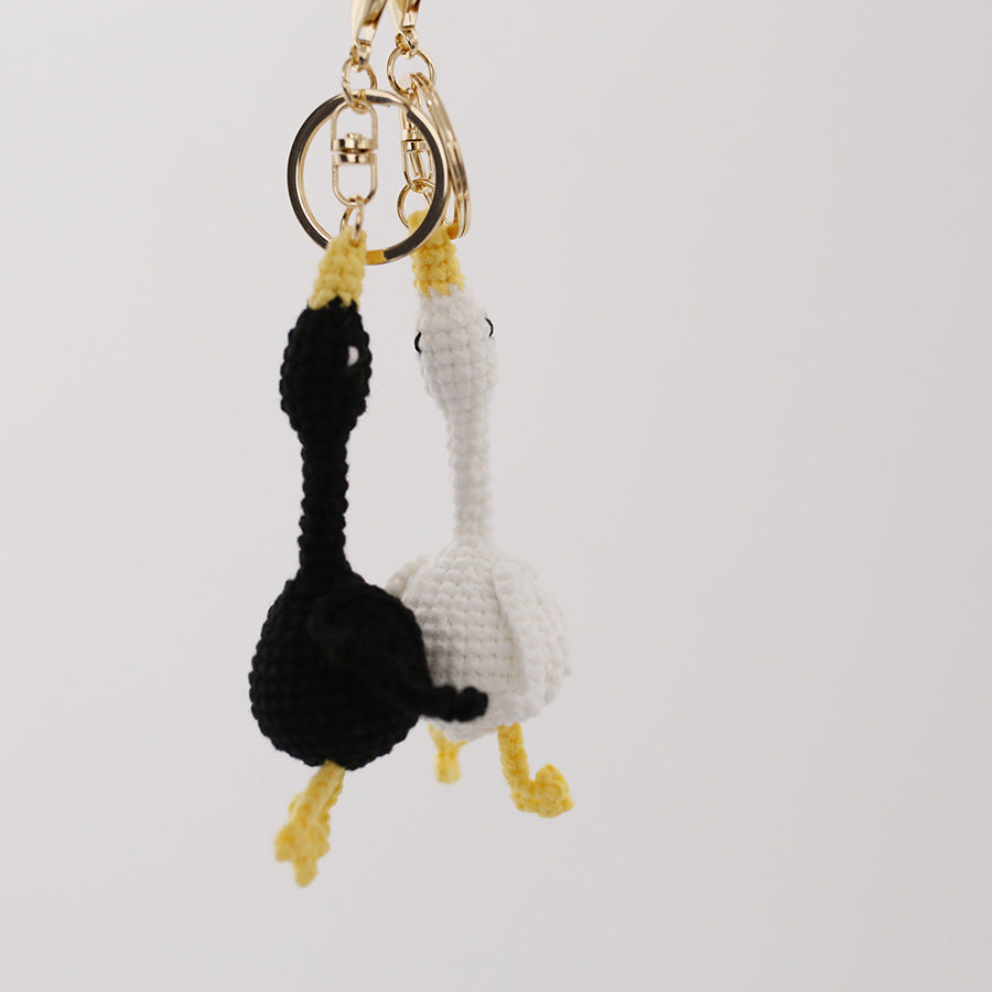 Wool Woven Swan Pendant Hand-crocheted Keychain Creative Handicraft