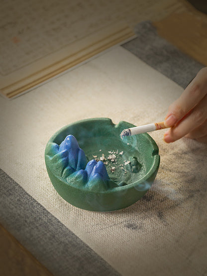 Qianli Jiangshan Ceramic Ashtray Home Living Room Office