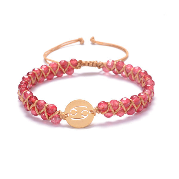 Constellations Handwoven Natural Agate Bracelet