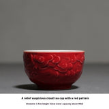 Xiangyun Embossed Tea Cup Kung Fu Master Ceramic Teacup-5