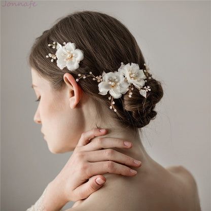 Women's Chiffon Flower Plum Blossom Hairpin Set-1