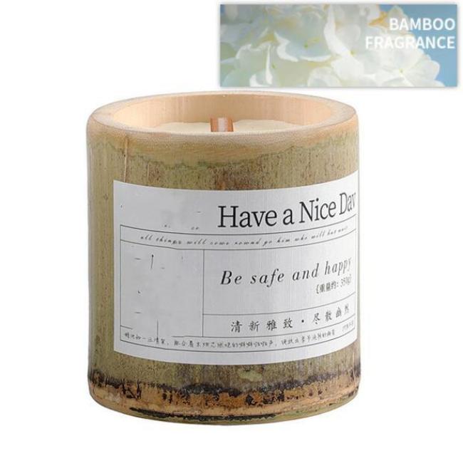 Indoor Bamboo Cup Scented Candle Valentine's Day Ambiance Gift-7