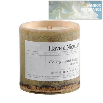 Indoor Bamboo Cup Scented Candle Valentine's Day Ambiance Gift-7