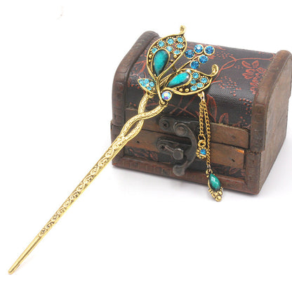 Twist hair alloy water drill hairpin