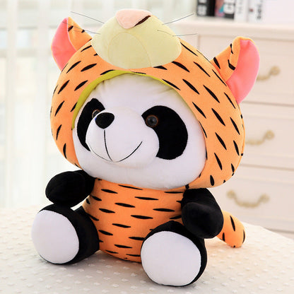 Animal Head Cover Panda Plush Doll Pillow Ornament-13