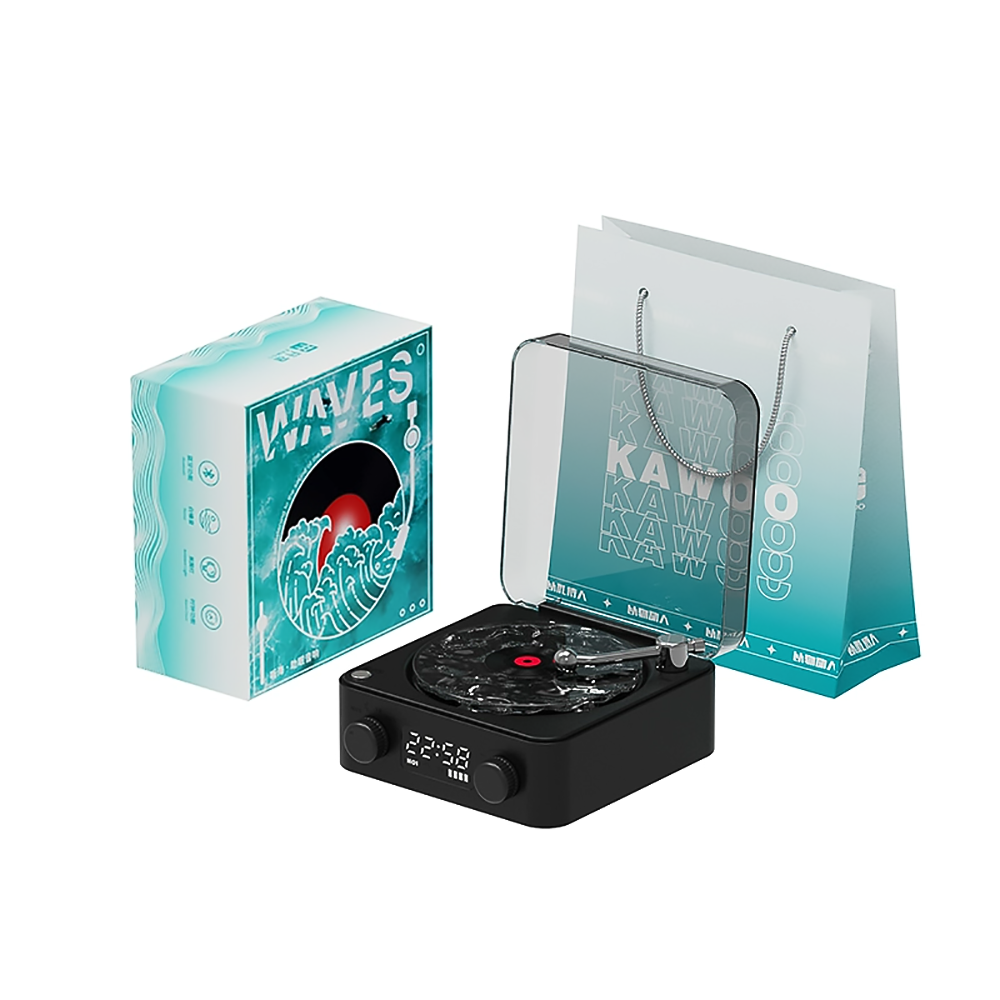 Retro Vinyl Bluetooth Speaker with White Noise and RGB Light-10