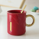 Creative Ceramic Mug Gold-plated Handle Coffee Cup