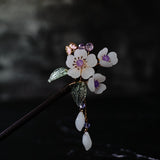 Simple and Stylish Women's Peach Blossom Style Tassel Hairpin-9