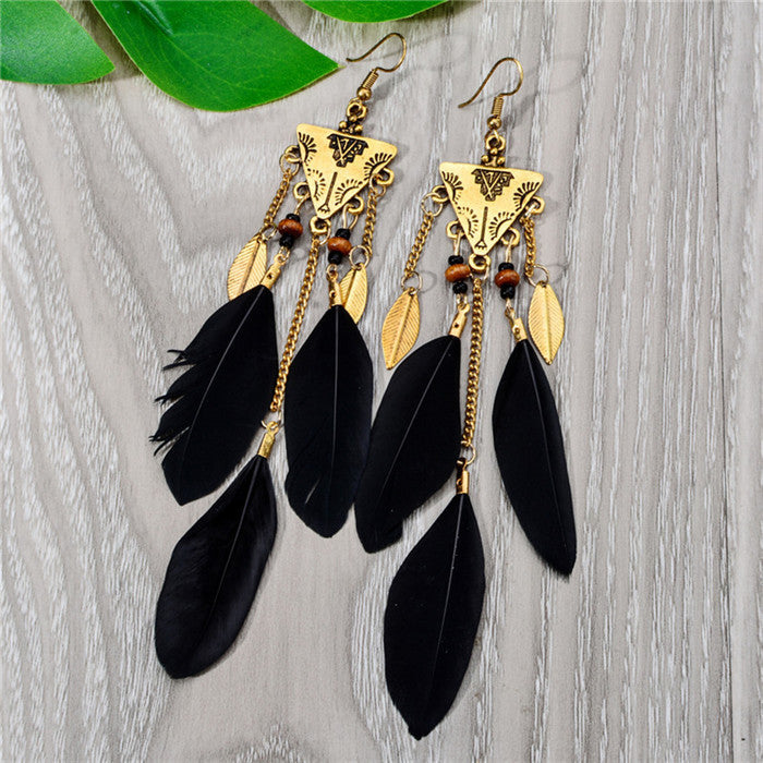 Feather earrings