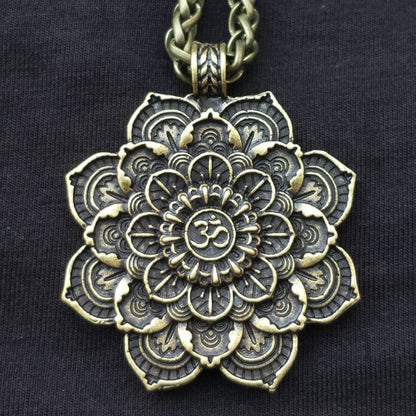 Viking Tibetan Spirit Necklace Tibetan Mandala Pendant Necklace