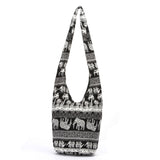 Folk Style Bag Ladies Bucket Bag Damen Handtasche Umhängetasche Leinen Stoff Druckkreuz verkaufen verkaufen