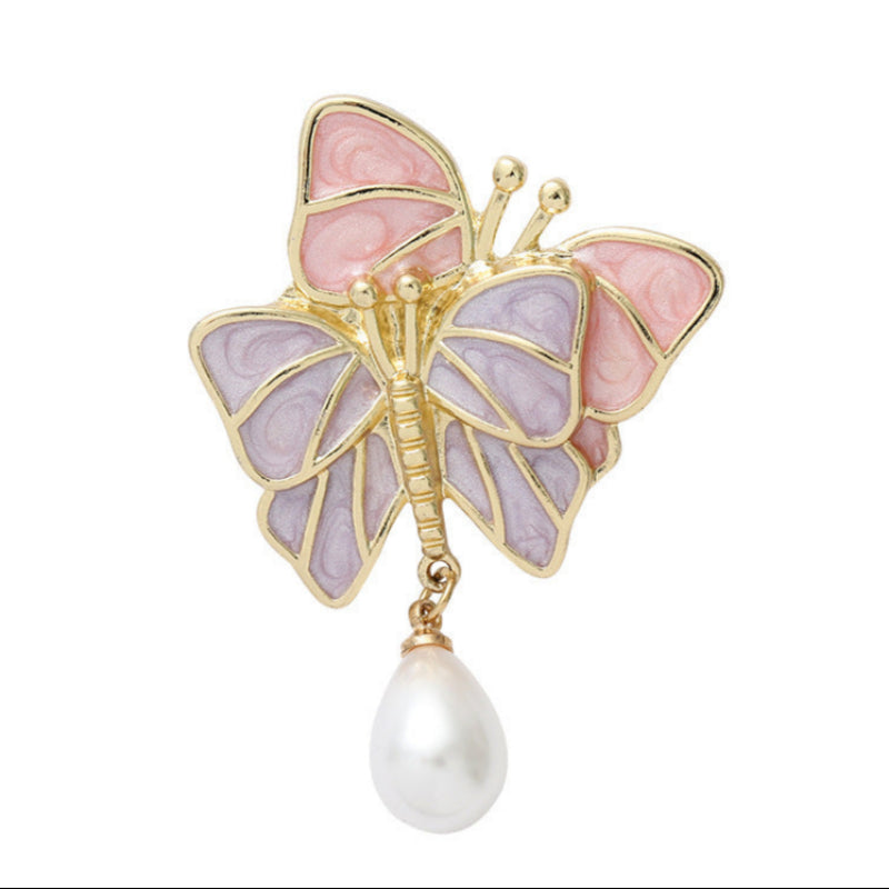 Tender Schmetterling Brosche Schalknopf Cartoon Emaille Taille Schließstiftzubehör