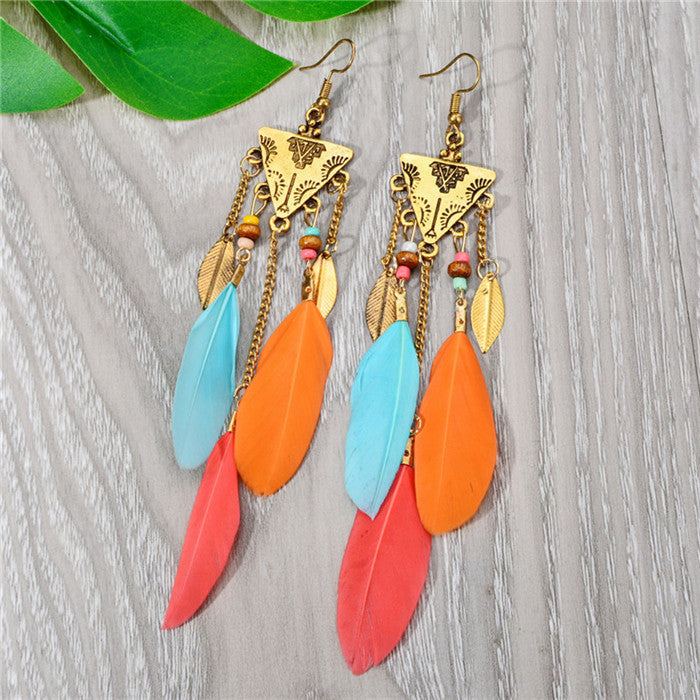 Feather earrings