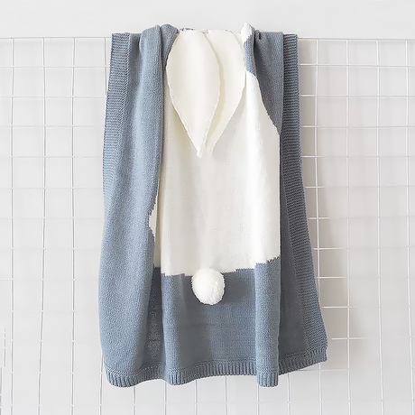 Explosive Bunny Ears Blanket Stereo Bunny Blanket Children's Knitted Cover Blanket