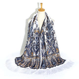 Retro Ethnic Xinjiang Cashew Print Tassel Scarf