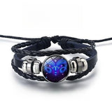 Luminous Zodiac Bracelet Adjustable Leather Constellation Gift-8