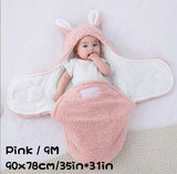 Super Soft Baby Sleeping Bag Fluffy Fleece Swaddle Blankets Unisex Baby Wrap