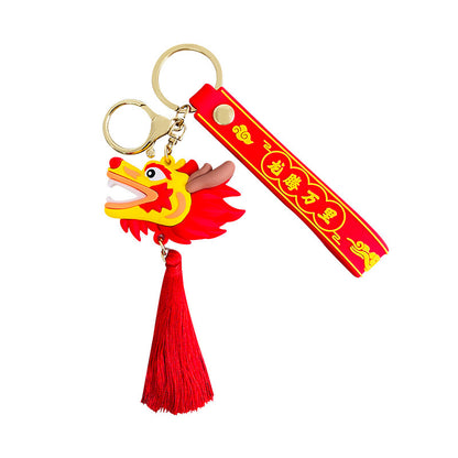 Creative National Fashion Dragon Year Lucky Faucet Pendant Keychain