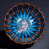 Jianzhan Teetasse Jianyang Tianmu Glaze Eingelegtes Silberöl tropfende Teeschale