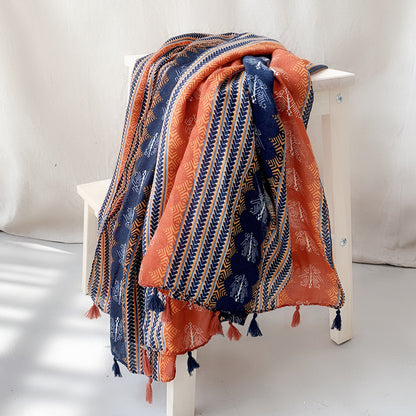 Ethnic Style Scarf Oversized Sunscreen Shawl Dual-use Versatile