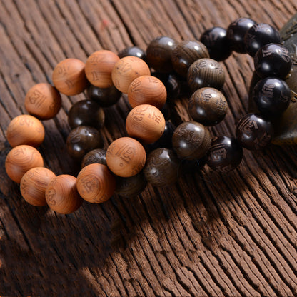 Ebony Buddha Bead Bracelet