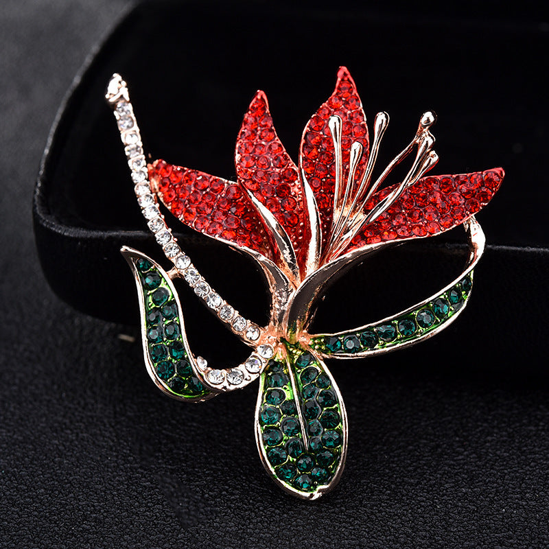 Daffodil Full Diamond Brooch High-end Brooch Clothing Accessories