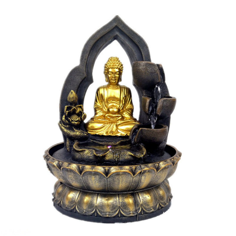 Fließende Wasserbuddha -Dekoration