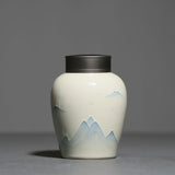 Hand Painted Landscape Tea Pot