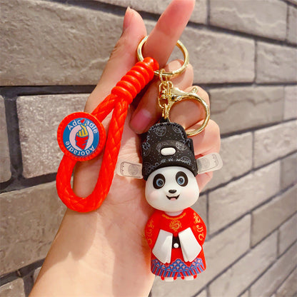 China Fashion Face Changing Panda Doll Keychain-8